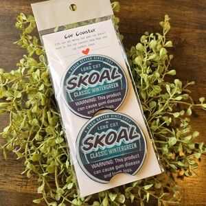 Skoal Classic Wintergreen Car Coaster Set